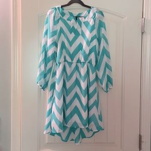Girls Chevron High Low Dress